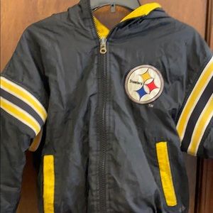 Reversible children’s steelers puffer coat